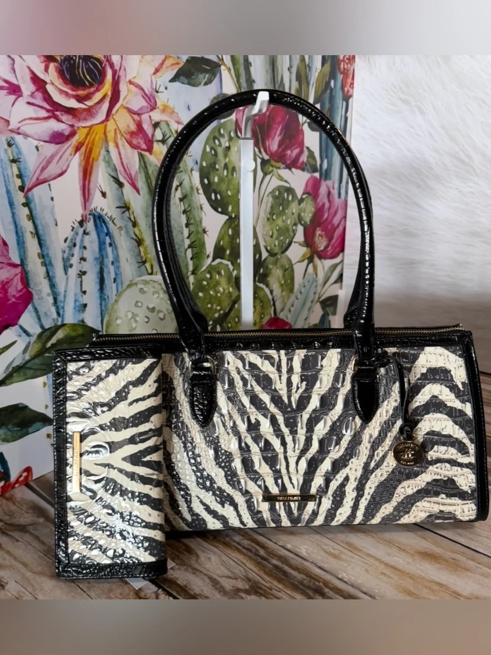 Brahmin Melbourne Collection Sophia Everlasting Encore Satchel Bag & Ady Wallet
